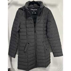 Nautica Long Puffer Women’s Gray XS Water Resistant
